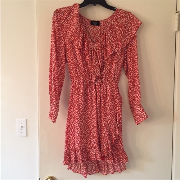 NWOT VICI ROSE PETALS RUFFLE DRESS - S - Picture 3 of 3